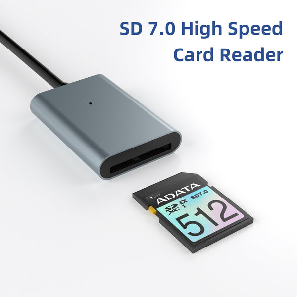 NÖRDIC USB-C 3.2 10Gbps Kortläsare SD Express 7.1 UHS-I NVME PCI-e 3.1