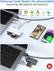 NÖRDIC USB-C/Lightning Kortläsare 5 Slot CF, SD, MicroSD, MS, XD 1xUSB-A 1xUSB-C UHS-I