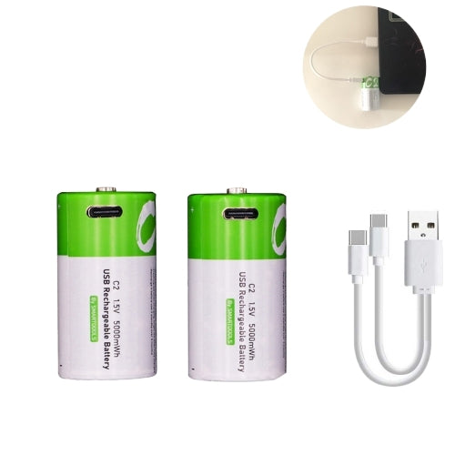 NÖRDIC USB-C Uppladdningsbara batterier 2-pack C/LR14