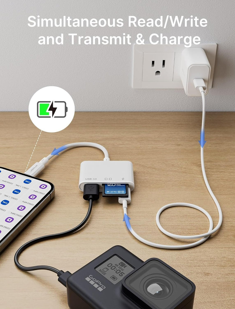 NÖRDIC USB-C card Reader SD, MicroSD, USB-A, USB-C UHS-I