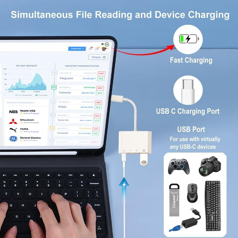 NÖRDIC USB-C card Reader SD, MicroSD, USB-A, USB-C UHS-I