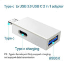 NÖRDIC USB-C hub 2 ports 1xUSB-A 3.1 1xUSB-C PD10W