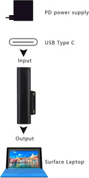 NÖRDIC USB-C laddningsadapter för Microsoft Surface 15V3A 45W