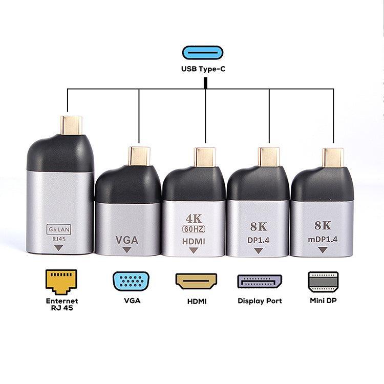 NÖRDIC USBC till HDMI2.0 adapter 4K 60Hz stöd för HDCP1.4 och 2.2 space grey aluminium