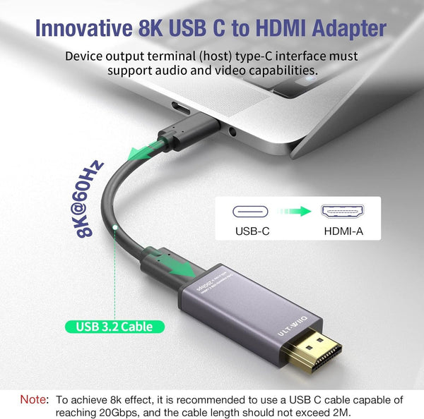 NÖRDIC USB-C till HDMI 8K60Hz adapter