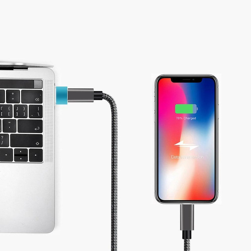 NÖRDIC USB C till OTG USB A mini adapter metal blå