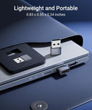 NÖRDIC USB C till OTG USB A mini adapter metal grå