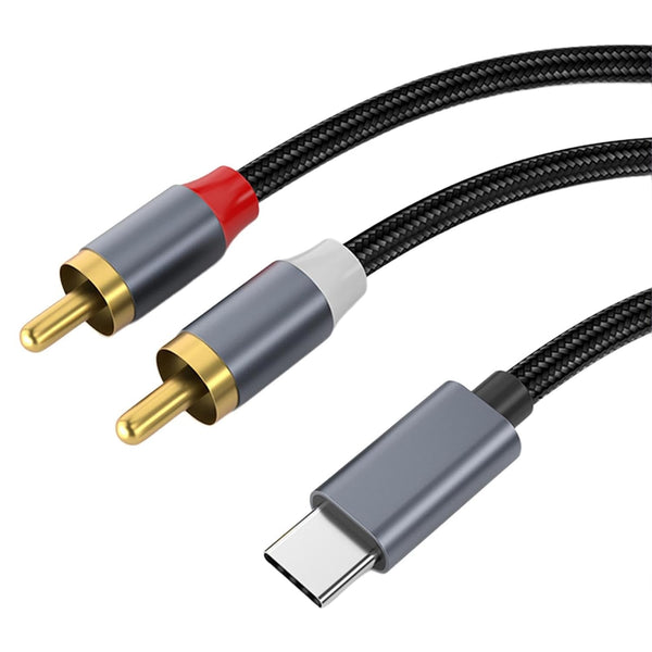 NÖRDIC USB-C till RCA ljudkabel 2m