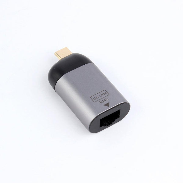 NÖRDIC USB-C till RJ45 Giga Ethernet nätverksadapter Space Grey aluminium