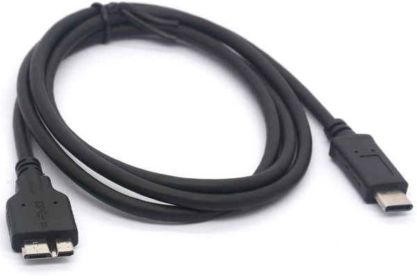 NÖRDIC USB C till USB Micro B kabel 3m, 3.2 Gen 1 för extern hårddisk