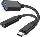 NÖRDIC USB-C till USB-A och USB-C PD60W laddadapter 13 cm