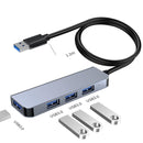 NÖRDIC USB Hubb 4ports 4xUSB-A 3.0 5Gbps 1,2m kabel