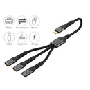 NÖRDIC USB-C Hubb till 1xUSB-C PD60W och 2xUSB-C