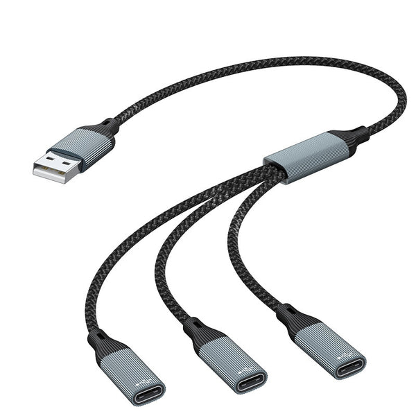 NÖRDIC USB Splitter USB-A till 3xUSB-C