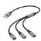 NÖRDIC USB Splitter USB-A till 3xUSB-C