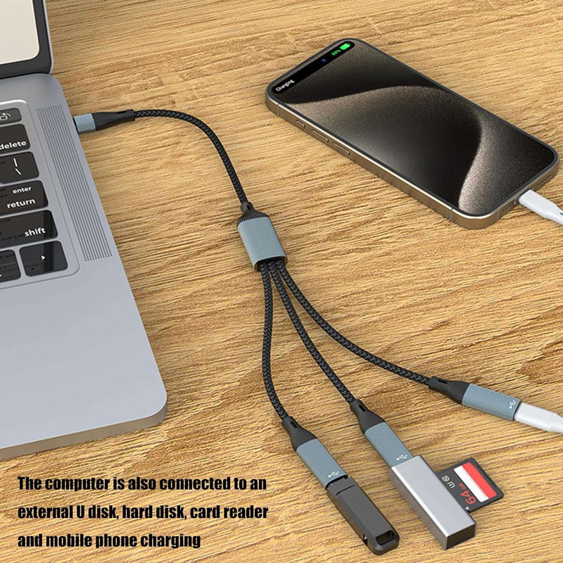 NÖRDIC USB Splitter USB-C till 3xUSB-C