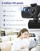 NÖRDIC USB Webcam 2K Full HD 30fps med mikrofon roterbar 360grader 3.7MP