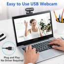 NÖRDIC USB Webcam Full HD 1080p 30fps med mikrofon roterbar 360grader bas och 45grader tilt 2MP