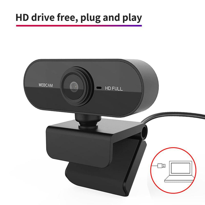 NÖRDIC USB Webcam Full HD 1080p 30fps med mikrofon roterbar 360grader bas och 45grader tilt 2MP