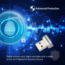 NÖRDIC USB Windows Hello Fingeravtrycksläsare för Windows 11/10, Säkerhetsenhet för inloggning på datorer, Säkerhetslås