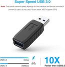 NÖRDIC USB-koppling hane till hona USB 3.1 typ A-adapter Superspeed 5 Gbps USB-portförlängning