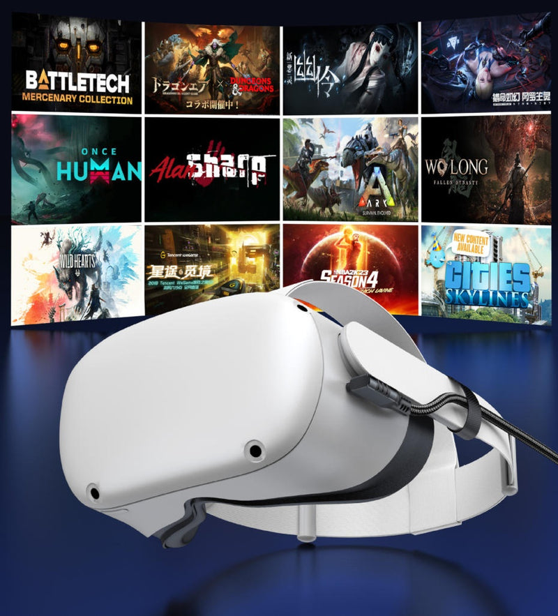 NÖRDIC VR Link kabel 5m USB3.2 Gen1 USB-C till A 10Gbps 3A snabb laddning Quest 2 Super Speed USB Link Cable Svart