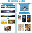 NÖRDIC Video Wall Controller 3x3, TV-väggprocessor, 4K@30Hz HDMI multi-skärm skarvningsprocessor med HDMI + DVI + USB-C ingång