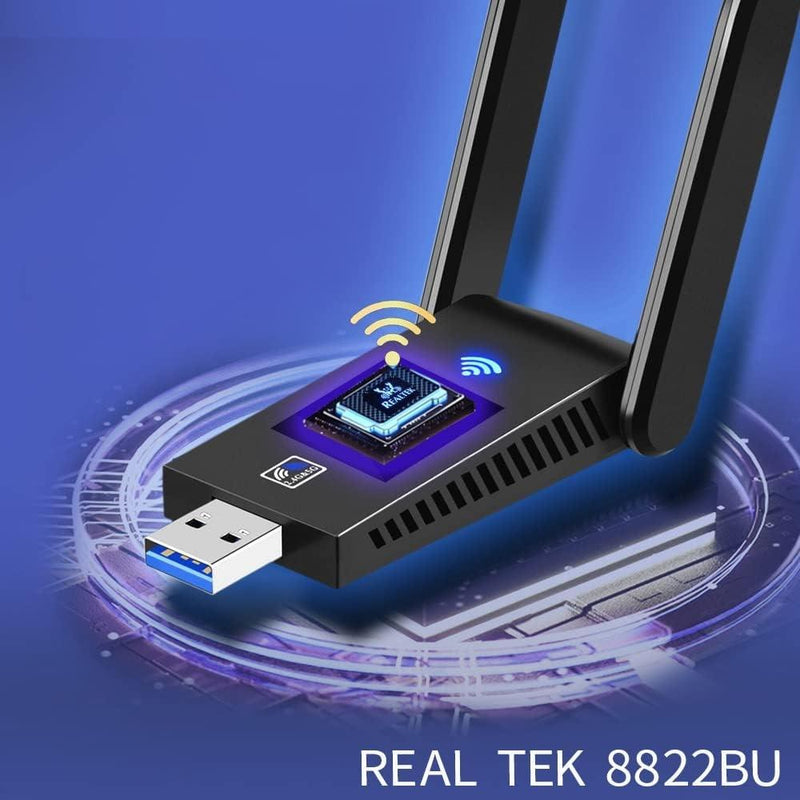 NÖRDIC WIFI6 Bluetooth 5.0 trådlös USB3.0 adapter Dual Band 2.4/5.8Ghz 1300Mbps