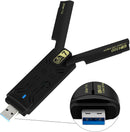 NÖRDIC WiFi 7 USB 3.0 trådlös adapter med tri-band och hög hastighet för stationära och bärbara datorer, Windows 10/11, Plug & Play