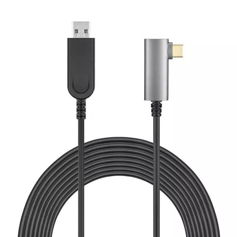 NÖRDIC aktiv AOC Fiber 5m USB-C till USB-A VR Link Kabel för Oculus Quest 2 USB3.2 Gen2 10Gbps Super Speed VR Link cable