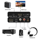 NÖRDIC eARC/ARC HDMI Ljud-Extractor, 24 bit 192 kHz volymkontroll, HDMI, RCA, optisk och 3,5 mm ljudutgång, för HDTV, högtalare och förstärkare