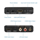 NÖRDIC eARC/ARC HDMI Ljud-Extractor, 24 bit 192 kHz volymkontroll, HDMI, RCA, optisk och 3,5 mm ljudutgång, för HDTV, högtalare och förstärkare