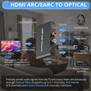 NÖRDIC eARC/ARC to Optical and RCA Audio Extractor, Supports 5.1/2.0 Channel Sound with Power Indicator