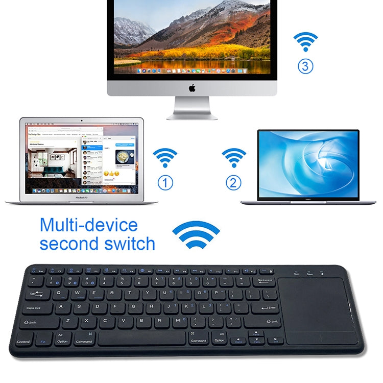 NÖRDIC trådlös 2,4G Tangentbord med pekplatta 78 tangenter IOS Android Windows Arabisk layout