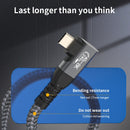 NÖRDIC vinklad 2m USB4 USB-C till C nylonflätad kabel PD3.1 240W 40G 8K60Hz 4K144Hz grå