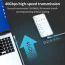 NÖRDIC vinklad 2m USB4 USB-C till C nylonflätad kabel PD3.1 240W 40G 8K60Hz 4K144Hz grå