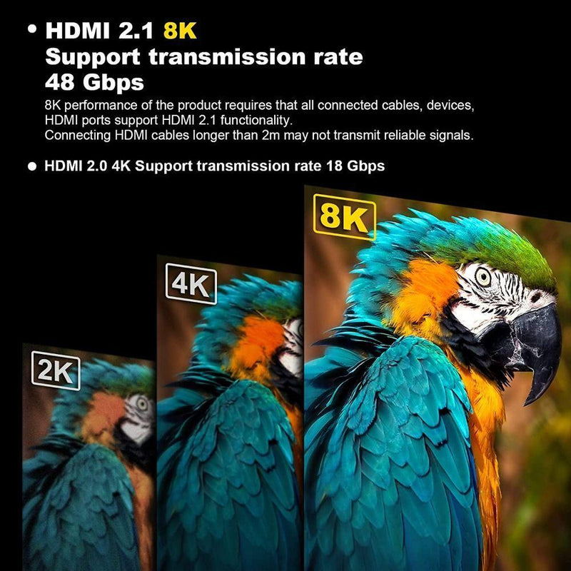 NÖRDIC vinklad HDMI 2.1 adapter 8K60Hz 4K120Hz HDR