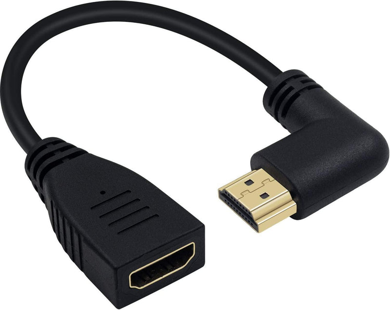 NÖRDIC vinklad HDMI adapter 8K60Hz 4k120Hz 48Gbps hane till hona HDMI2.1 15cm