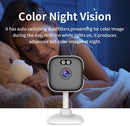 NÖRDIC 2K Övervakningskamera, WiFi kompatibel inomhus med 32GB SD-kort, 5GHz & 2.4GHz stöd för AI Starlight Color Night Vision, AI Person &  Rörelsedetektion