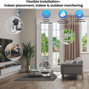 NÖRDIC 2K Övervakningskamera, WiFi kompatibel inomhus med 32GB SD-kort, 5GHz & 2.4GHz stöd för AI Starlight Color Night Vision, AI Person &  Rörelsedetektion