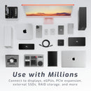 OWC 80cm Thunderbolt 5 Certified USB-C kabel 120G 240W 8K60Hz Kompatibel med Thunderbolt 4, USB4 och USB-C, Svart