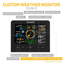 Professional 13 in 1 Wireless Weather Station with Outdoor Sensor, Thermometer, Barometer, Hygrometer, Wind & Rain Gauge