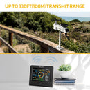 Professional 13 in 1 Wireless Weather Station with Outdoor Sensor, Thermometer, Barometer, Hygrometer, Wind & Rain Gauge