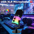 Professional RGB Dynamic Microphone  USB-C and XLR