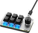 Programmable Keyboard USB Mini 6 Keys 1 Button Mechanical OSU Gaming Keyboard RGB DIY Multifunction Keyboard Compatible with Mac OS Windows