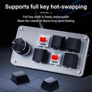 Programmable Keyboard USB Mini 6 Keys 1 Button Mechanical OSU Gaming Keyboard RGB DIY Multifunction Keyboard Compatible with Mac OS Windows