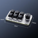 Programmable Keyboard USB Mini 6 Keys 1 Button Mechanical OSU Gaming Keyboard RGB DIY Multifunction Keyboard Compatible with Mac OS Windows
