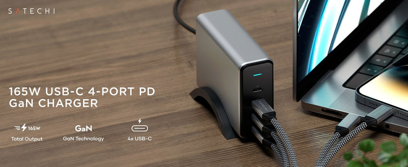 Satechi 165W USB-C 4-Port PD GaN-laddare