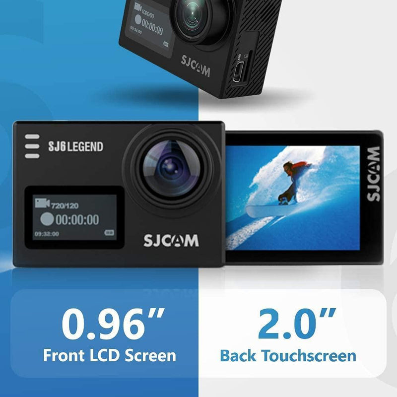 SJCAM SJ6LEGEND 4K 24fps Actionkamera, 3 axlar stabilisering, vattentät, touchscreen, Wifi uppkopplad.