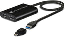 Sonnet USB-A och USB-C Dual 4K60Hz DP Displaylink Adapter for Laptop and M1/M2 Macs